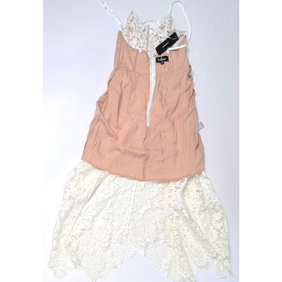 Lulu's One Wish Handkerchief Dress White Lace Midi XS Cruise Wedding Event - Picture 12 of 14